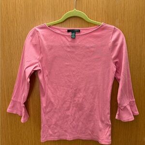 Lauren Ralph Lauren Bright Pink Crewneck Top